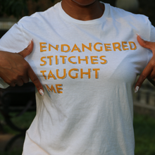 Load image into Gallery viewer, Endangered Stitches Taught Me Unisex T-Shirt
