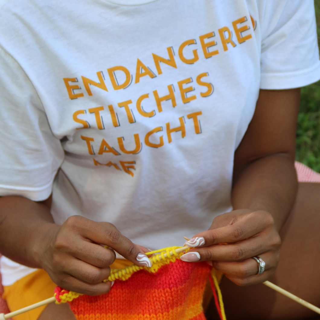 Endangered Stitches Taught Me Unisex T-Shirt