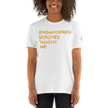 Load image into Gallery viewer, Endangered Stitches Taught Me Unisex T-Shirt
