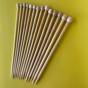 10 Inch (25 cm) - Bamboo Knitting Needles - Natural